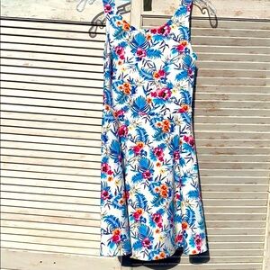 H&M Floral  Blue dress 👗 Size-4 Grils